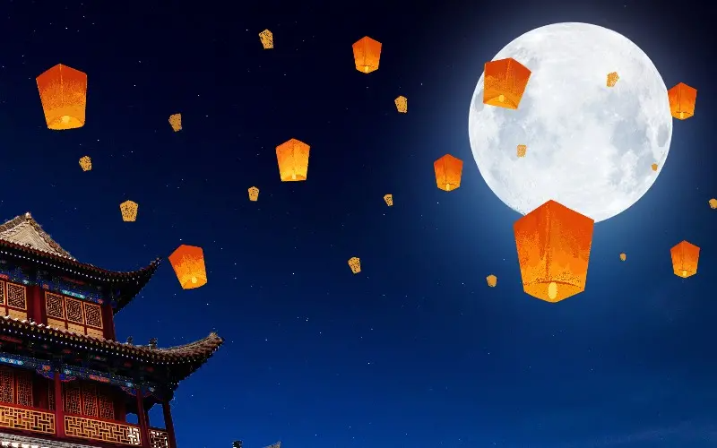 Background chủ đề Vầng Trăng Yêu Thương