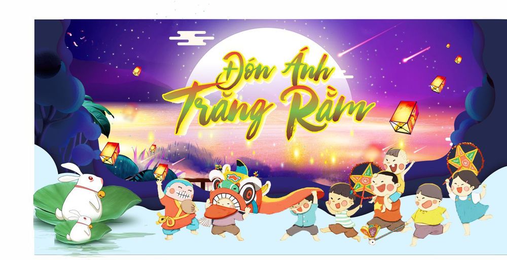 Background sân khấu Trung Thu kiểu truyền thống