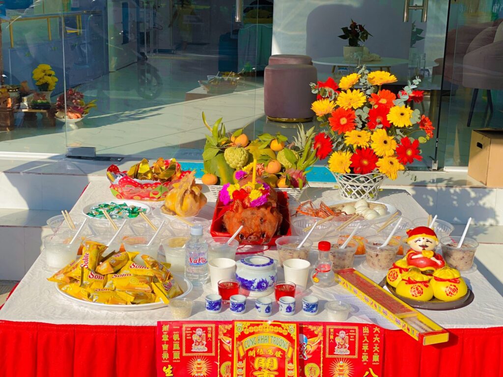 Mâm cúng khai trương cửa hàng