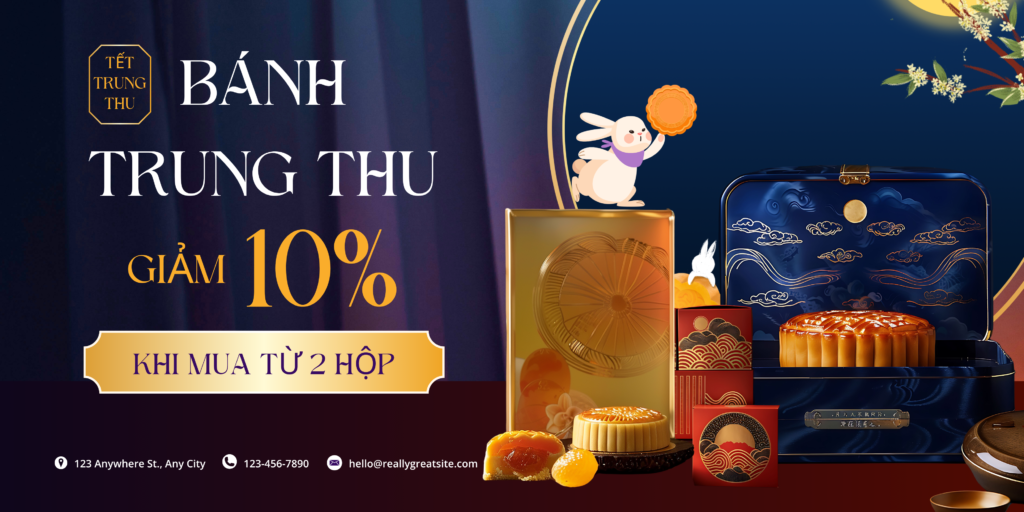 Mẫu 8: Poster quảng cáo sản phẩm bánh trung thu