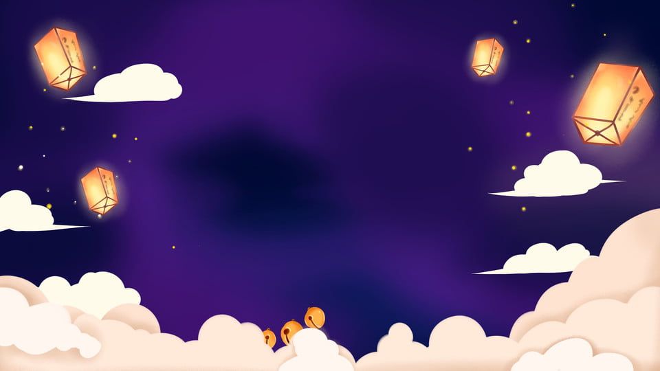 Mẫu phông nền Lantern Festival lãng mạn