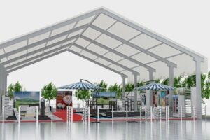 Mẫu nhà bạt không gian phong cách hiện đại